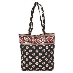 Vera Bradley Handbag Womens Tote Bag Pirouette Black Red Classic Button Close